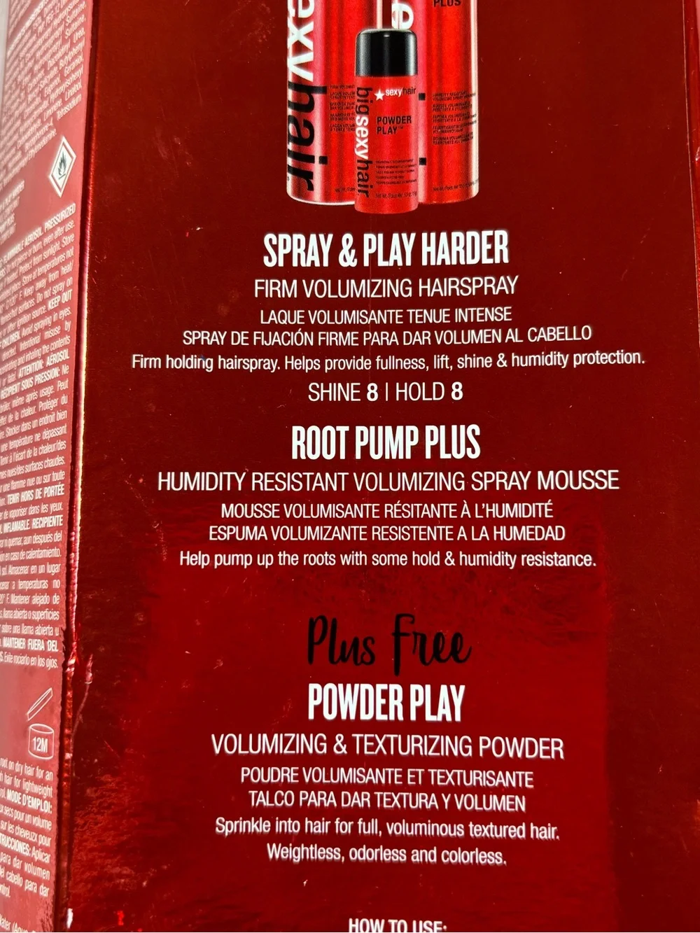 Sexy Hair Big Sexy Hair Volumizing Trio Gift Set NIB Root Pump Plus Spray